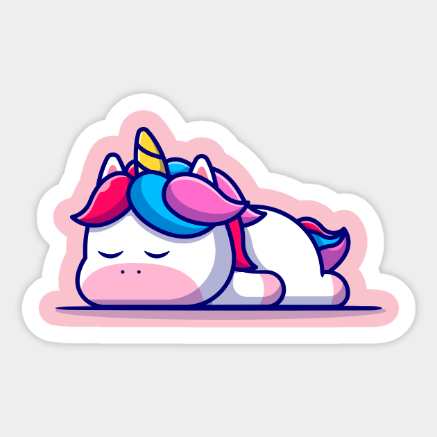 Cute Unicorn Sleeping Cartoon Sticker by Catalyst Labs